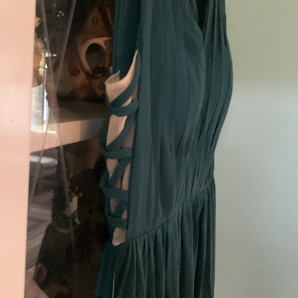 Azazie sz 8 bridal formal gown nwt Blaine style pine color BEAUTIFUL! - Picture 4 of 11